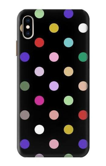 S3532 カラフルな水玉 Colorful Polka Dot iPhone XS Max バックケース、フリップケース・カバー
