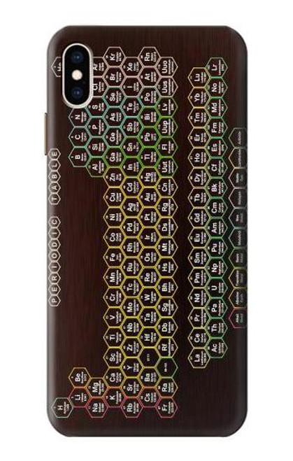 S3544 ネオンハニカム周期表 Neon Honeycomb Periodic Table iPhone XS Max バックケース、フリップケース・カバー