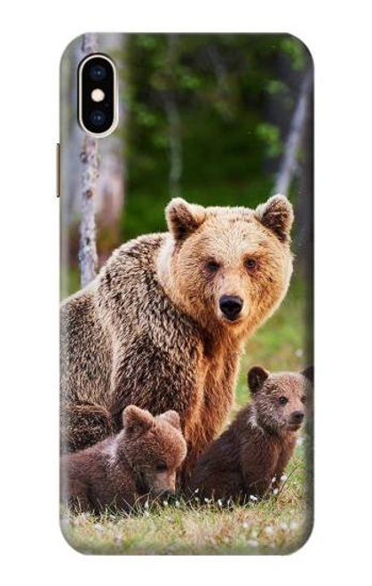 S3558 くまの家族 Bear Family iPhone XS Max バックケース、フリップケース・カバー