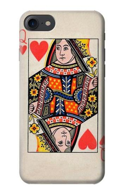 S3429 クイーンハートカード Queen Hearts Card iPhone 7, iPhone 8 バックケース、フリップケース・カバー