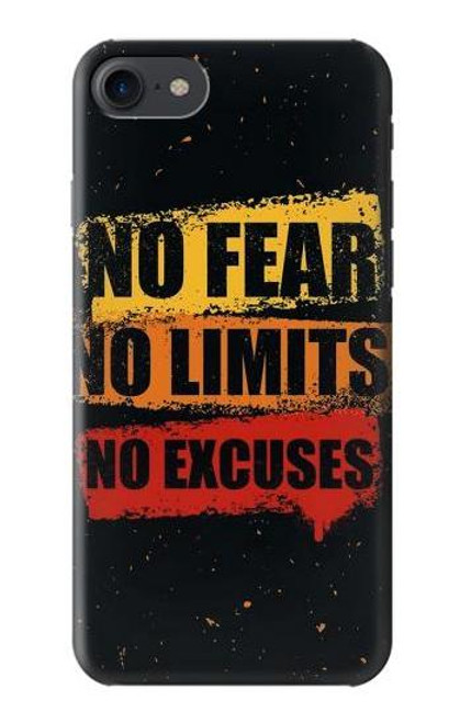 S3492 恐れのない言い訳のない No Fear Limits Excuses iPhone 7, iPhone 8 バックケース、フリップケース・カバー