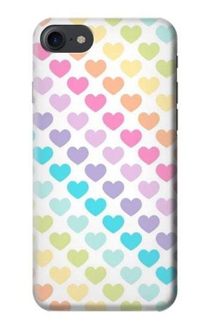 S3499 カラフルなハート柄 Colorful Heart Pattern iPhone 7, iPhone 8 バックケース、フリップケース・カバー