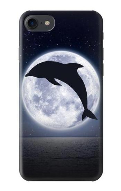 S3510 ドルフィン Dolphin Moon Night iPhone 7, iPhone 8 バックケース、フリップケース・カバー