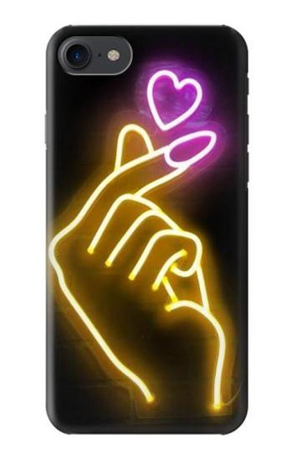 S3512 かわいいミニハート Cute Mini Heart Neon Graphic iPhone 7, iPhone 8 バックケース、フリップケース・カバー