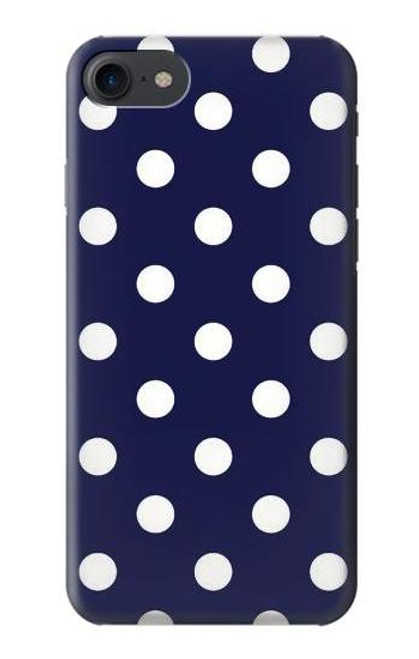 S3533 ブルーの水玉 Blue Polka Dot iPhone 7, iPhone 8 バックケース、フリップケース・カバー