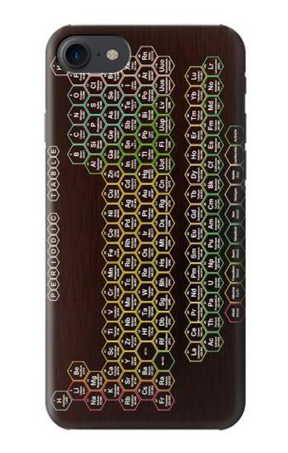 S3544 ネオンハニカム周期表 Neon Honeycomb Periodic Table iPhone 7, iPhone 8 バックケース、フリップケース・カバー