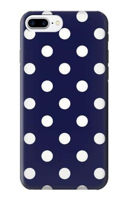 S3533 ブルーの水玉 Blue Polka Dot iPhone 7 Plus, iPhone 8 Plus バックケース、フリップケース・カバー