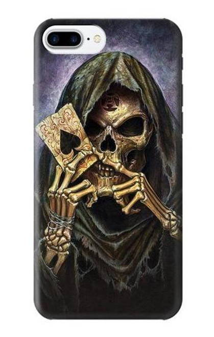 S3594 死神ポーカー Grim Reaper Wins Poker iPhone 7 Plus, iPhone 8 Plus バックケース、フリップケース・カバー