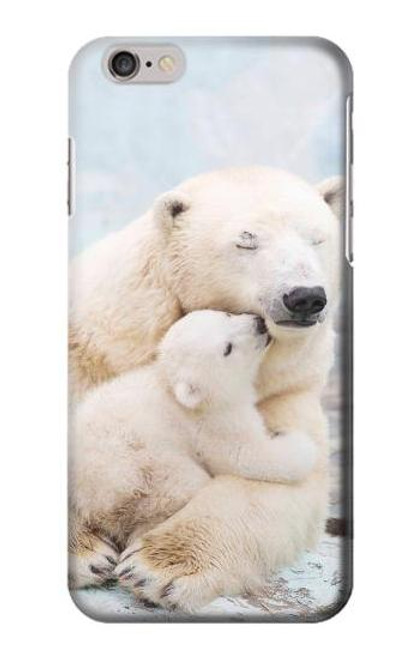 S3373 シロクマ抱擁家族 Polar Bear Hug Family iPhone 6 6S バックケース、フリップケース・カバー