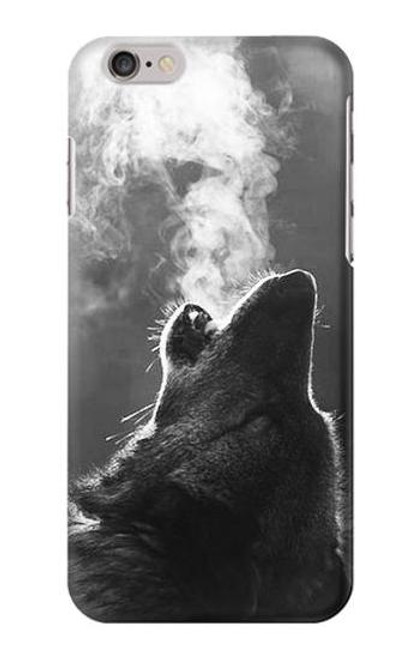 S3505 オオカミ Wolf Howling iPhone 6 6S バックケース、フリップケース・カバー