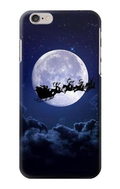 S3508 クリスマスサンタ Xmas Santa Moon iPhone 6 6S バックケース、フリップケース・カバー