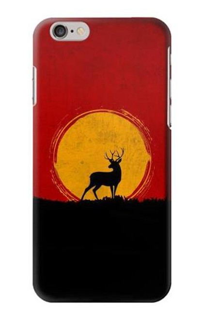 S3513 鹿の夕日 Deer Sunset iPhone 6 6S バックケース、フリップケース・カバー