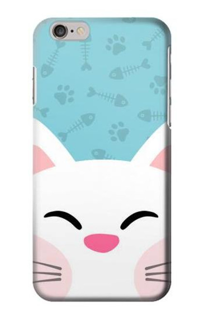 S3542 かわいい猫漫画 Cute Cat Cartoon iPhone 6 6S バックケース、フリップケース・カバー