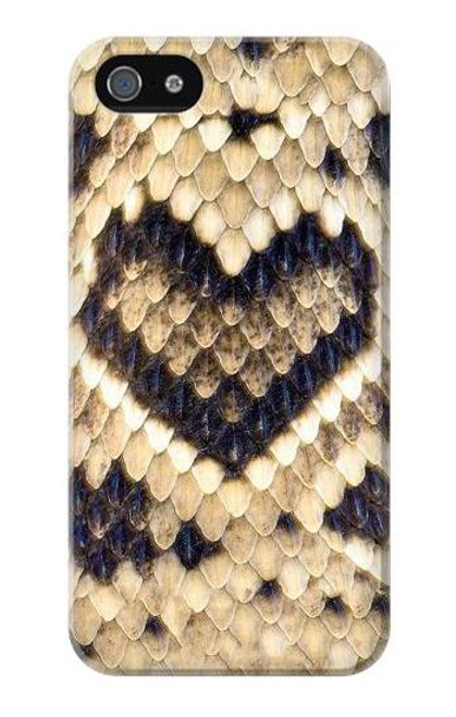 S3417 ダイヤモンドガラガラヘビグラフィックプリント Diamond Rattle Snake Graphic Print iPhone 5 5S SE バックケース、フリップケース・カバー