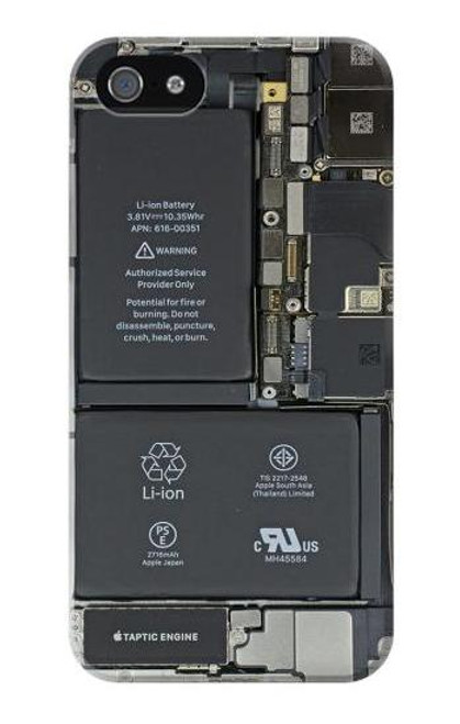 S3467 携帯電話の中のグラフィック Inside Mobile Phone Graphic iPhone 5 5S SE バックケース、フリップケース・カバー