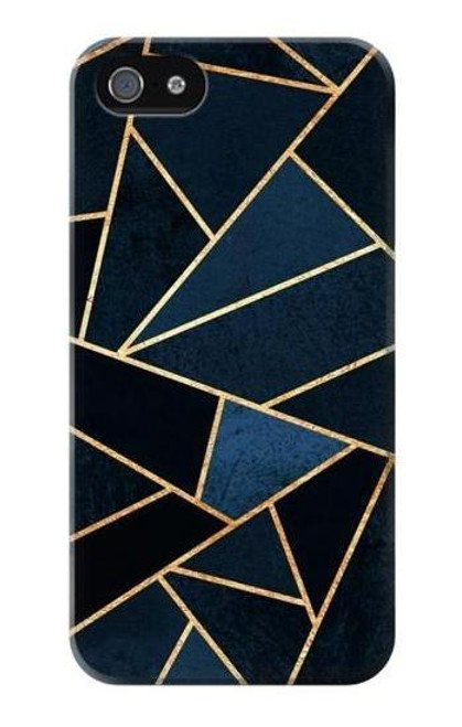 S3479 ネイビーブルーグラフィックアート Navy Blue Graphic Art iPhone 5 5S SE バックケース、フリップケース・カバー
