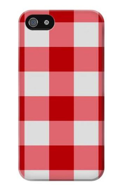 S3535 レッドギンガム Red Gingham iPhone 5 5S SE バックケース、フリップケース・カバー