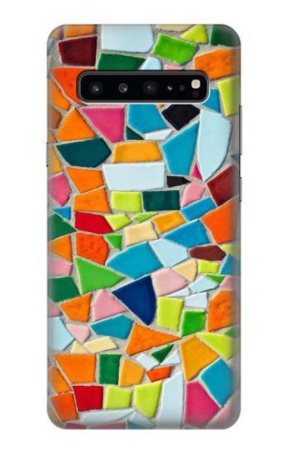 S3391 モザイクアートグラフィック Abstract Art Mosaic Tiles Graphic Samsung Galaxy S10 5G バックケース、フリップケース・カバー