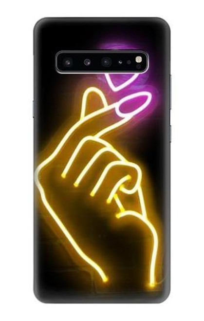 S3512 かわいいミニハート Cute Mini Heart Neon Graphic Samsung Galaxy S10 5G バックケース、フリップケース・カバー