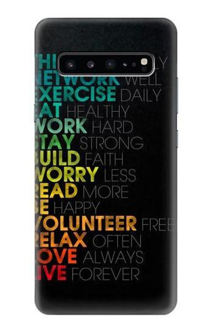 S3523 ポジティブな言葉 Think Positive Words Quotes Samsung Galaxy S10 5G バックケース、フリップケース・カバー