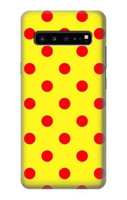 S3526 赤い水玉 Red Spot Polka Dot Samsung Galaxy S10 5G バックケース、フリップケース・カバー