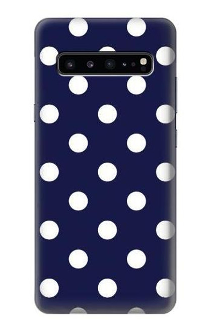 S3533 ブルーの水玉 Blue Polka Dot Samsung Galaxy S10 5G バックケース、フリップケース・カバー