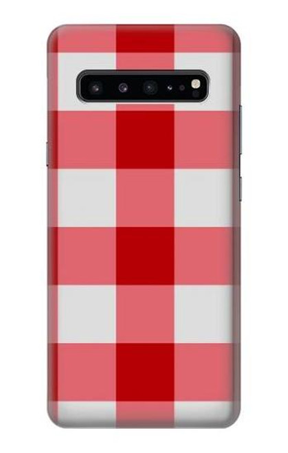 S3535 レッドギンガム Red Gingham Samsung Galaxy S10 5G バックケース、フリップケース・カバー
