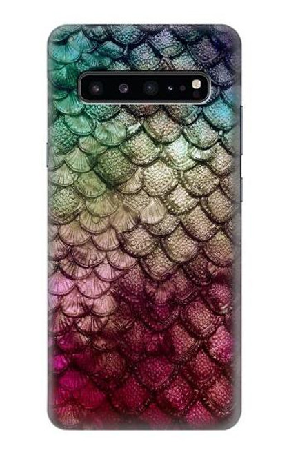 S3539 人魚の鱗 Mermaid Fish Scale Samsung Galaxy S10 5G バックケース、フリップケース・カバー