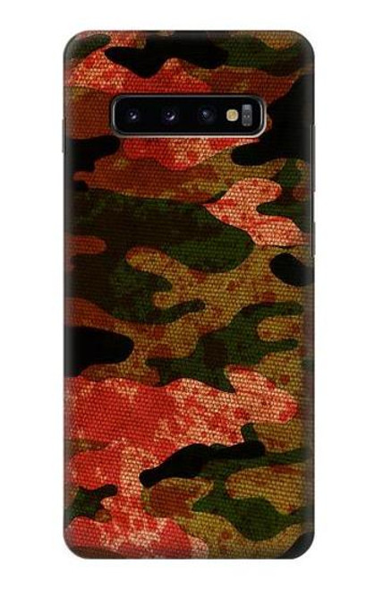 S3393 カモフラージュ 血液 Camouflage Blood Splatter Samsung Galaxy S10 Plus バックケース、フリップケース・カバー