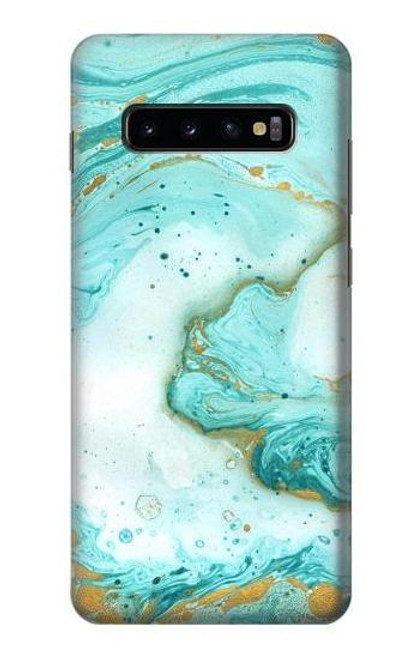 S3399 緑の大理石のグラフィックプリント Green Marble Graphic Print Samsung Galaxy S10 Plus バックケース、フリップケース・カバー