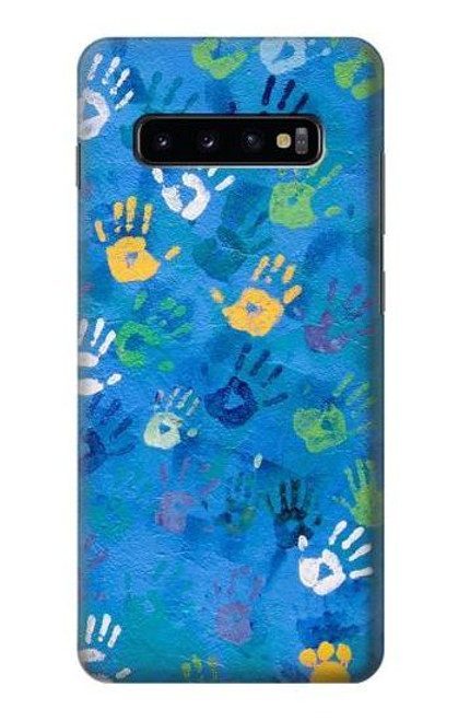 S3403 ハンドプリント Hand Print Samsung Galaxy S10 Plus バックケース、フリップケース・カバー