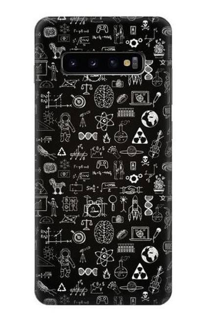 S3426 科学黒板 Blackboard Science Samsung Galaxy S10 Plus バックケース、フリップケース・カバー