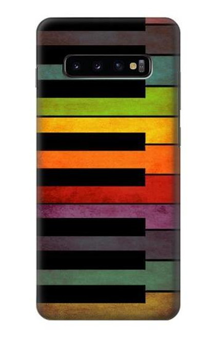 S3451 カラフルなピアノ Colorful Piano Samsung Galaxy S10 Plus バックケース、フリップケース・カバー