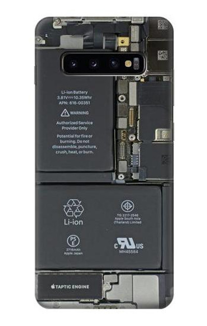 S3467 携帯電話の中のグラフィック Inside Mobile Phone Graphic Samsung Galaxy S10 Plus バックケース、フリップケース・カバー