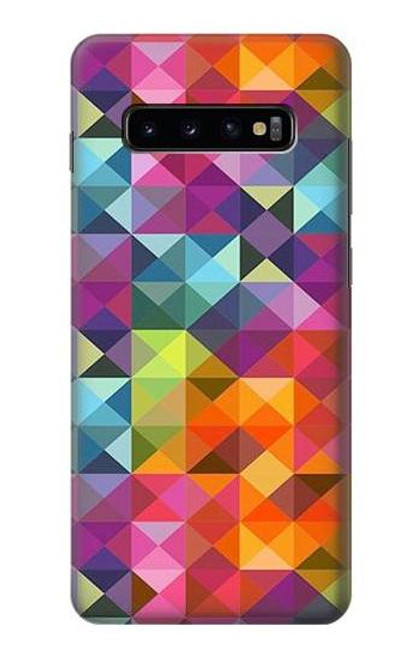 S3477 抽象的なダイヤモンドパターン Abstract Diamond Pattern Samsung Galaxy S10 Plus バックケース、フリップケース・カバー