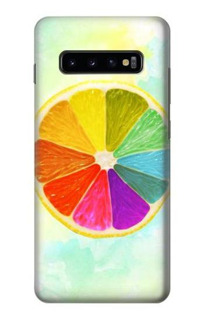 S3493 カラフルなレモン Colorful Lemon Samsung Galaxy S10 Plus バックケース、フリップケース・カバー