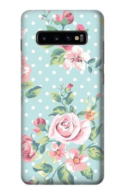 S3494 ヴィンテージローズポルカドット Vintage Rose Polka Dot Samsung Galaxy S10 Plus バックケース、フリップケース・カバー