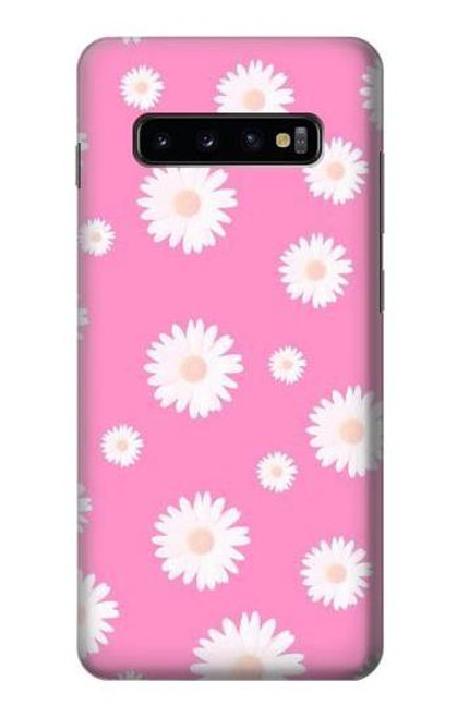S3500 ピンクの花柄 Pink Floral Pattern Samsung Galaxy S10 Plus バックケース、フリップケース・カバー