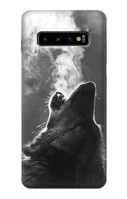 S3505 オオカミ Wolf Howling Samsung Galaxy S10 Plus バックケース、フリップケース・カバー