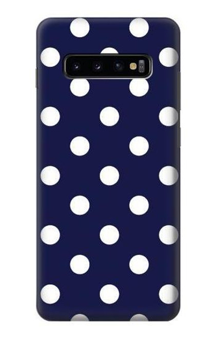 S3533 ブルーの水玉 Blue Polka Dot Samsung Galaxy S10 Plus バックケース、フリップケース・カバー