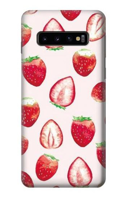 S3481 イチゴ Strawberry Samsung Galaxy S10 バックケース、フリップケース・カバー