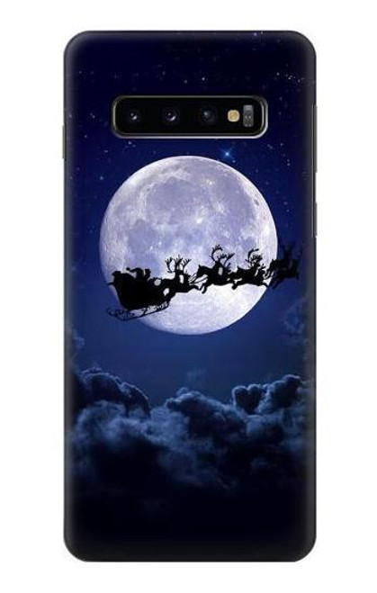 S3508 クリスマスサンタ Xmas Santa Moon Samsung Galaxy S10 バックケース、フリップケース・カバー