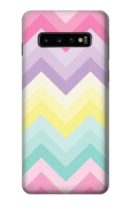 S3514 虹色ジグザグ Rainbow Zigzag Samsung Galaxy S10 バックケース、フリップケース・カバー