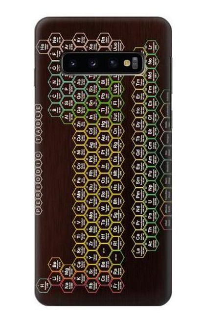 S3544 ネオンハニカム周期表 Neon Honeycomb Periodic Table Samsung Galaxy S10 バックケース、フリップケース・カバー