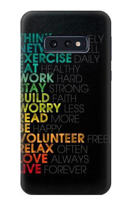 S3523 ポジティブな言葉 Think Positive Words Quotes Samsung Galaxy S10e バックケース、フリップケース・カバー