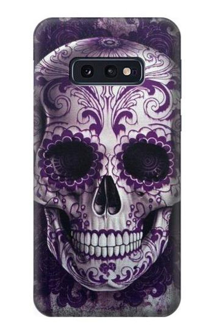 S3582 紫の頭蓋骨 Purple Sugar Skull Samsung Galaxy S10e バックケース、フリップケース・カバー
