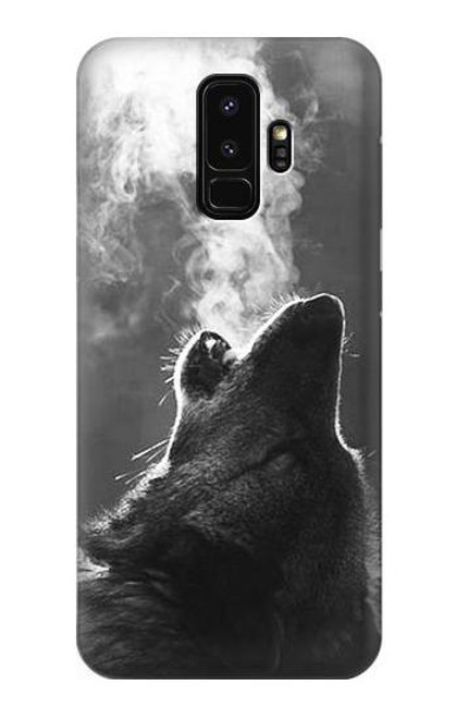 S3505 オオカミ Wolf Howling Samsung Galaxy S9 Plus バックケース、フリップケース・カバー