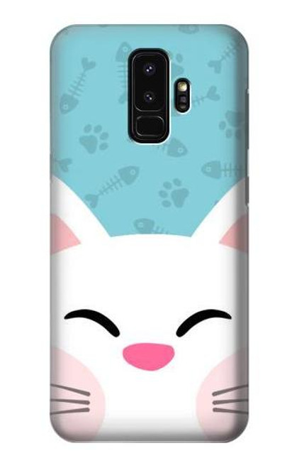 S3542 かわいい猫漫画 Cute Cat Cartoon Samsung Galaxy S9 Plus バックケース、フリップケース・カバー