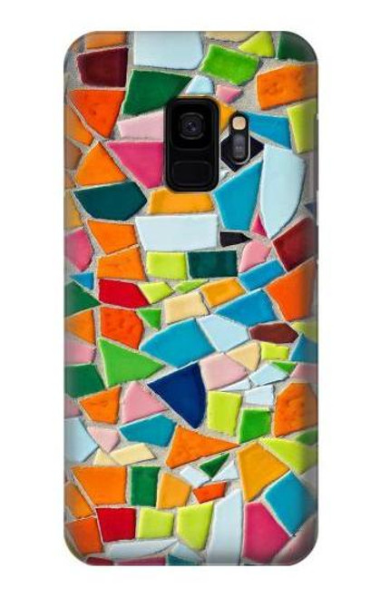 S3391 モザイクアートグラフィック Abstract Art Mosaic Tiles Graphic Samsung Galaxy S9 バックケース、フリップケース・カバー