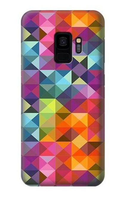 S3477 抽象的なダイヤモンドパターン Abstract Diamond Pattern Samsung Galaxy S9 バックケース、フリップケース・カバー